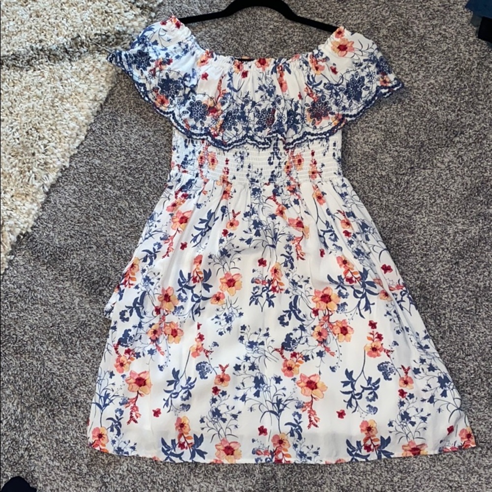 Off the shoulder floral dress